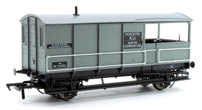 Diagram AA20 Toad Brake Van No. W114751, Worcester R.U.,BR grey