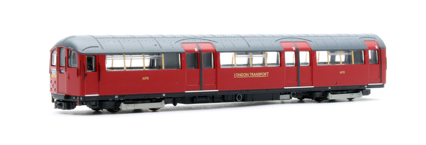 RT-N-LU1938-MAR401A 1938 Tube Stock - London Transport (Gold Branding) Maroon “Rail Red” (Cream Window Bars) Set A (Northern Line) 4-Car EMU