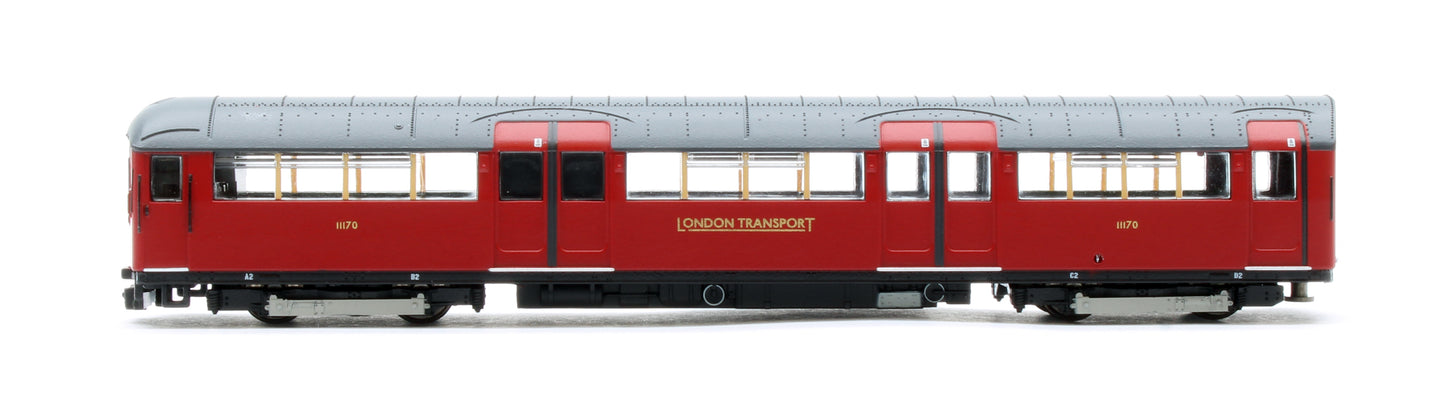 RT-N-LU1938-MAR401A 1938 Tube Stock - London Transport (Gold Branding) Maroon “Rail Red” (Cream Window Bars) Set A (Northern Line) 4-Car EMU
