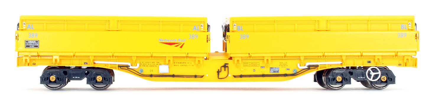 Pre-Owned MRA Side Tipping Ballast Wagon 5 Car Set Network Rail Yellow