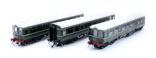 Class 104 3 Car DMU M50422/M59134/M50426 BR Green (Early) with Lion & Wheel Emblem