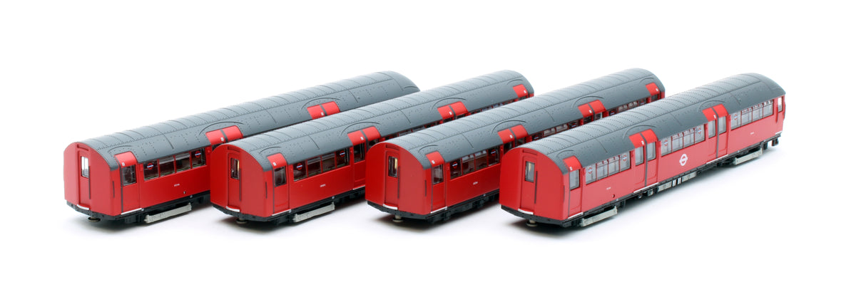 RT-N-LU1938-RED402A Tube Stock - London Underground (White Roundels) "Bus" Red Set A (Northern Line) 4-Car EMU