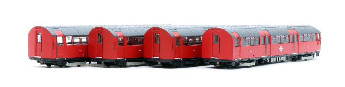 RT-N-LU1938-RED402A Tube Stock - London Underground (White Roundels) "Bus" Red Set A (Northern Line) 4-Car EMU