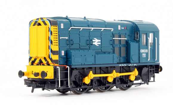 Pre-Owned Class 08031 BR Blue Wasp Stripes Diesel Shunter Locomotive