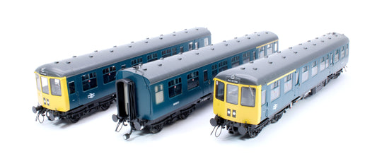 Class 104 3 Car DMU M50436/M59141/M50488 BR Blue (Full Yellow Ends / Headcode Panel)