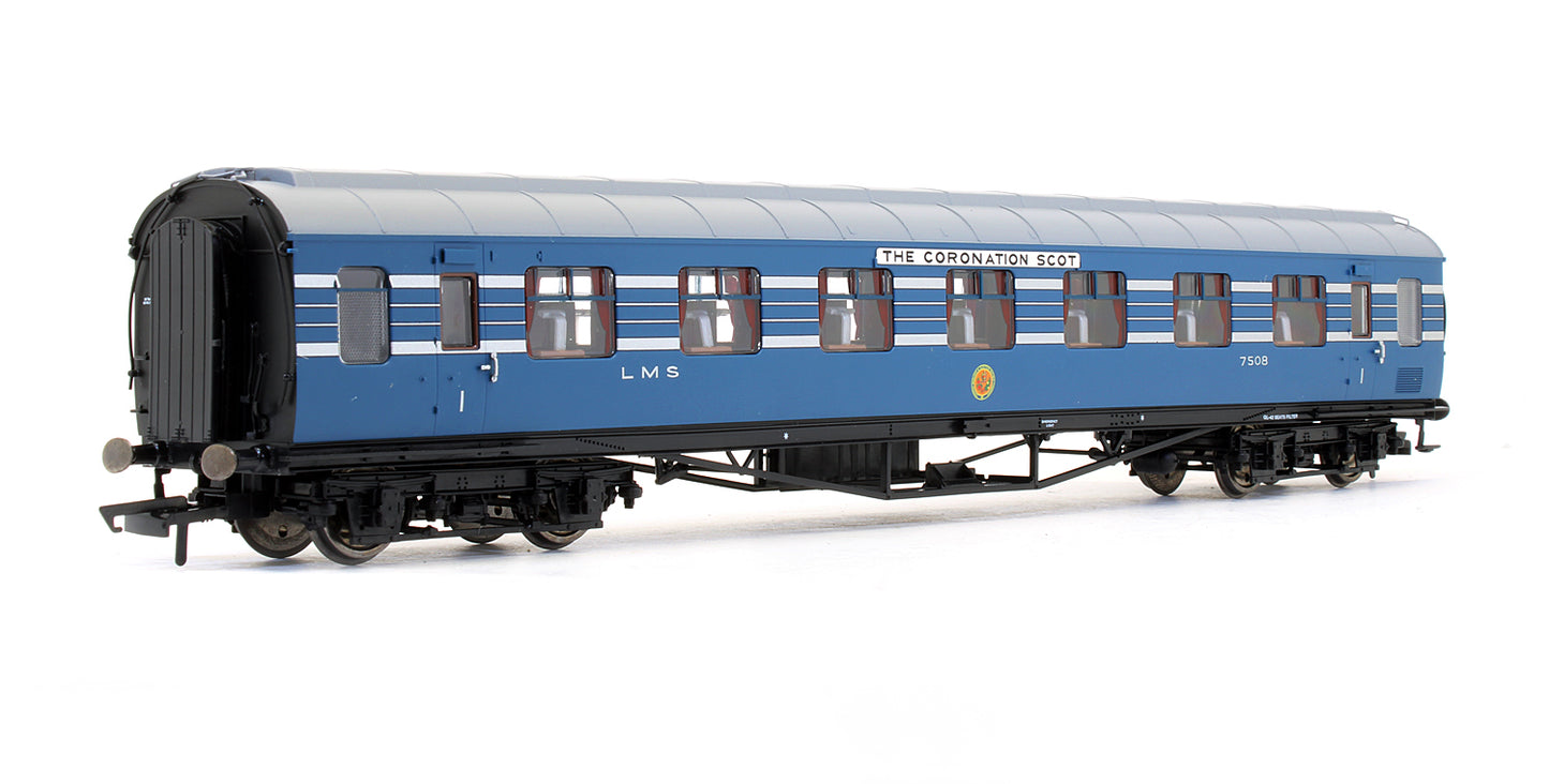 Pre-Owned Stanier D1902 Coronation Scot 65' RFO LMS 7508 - With Lights