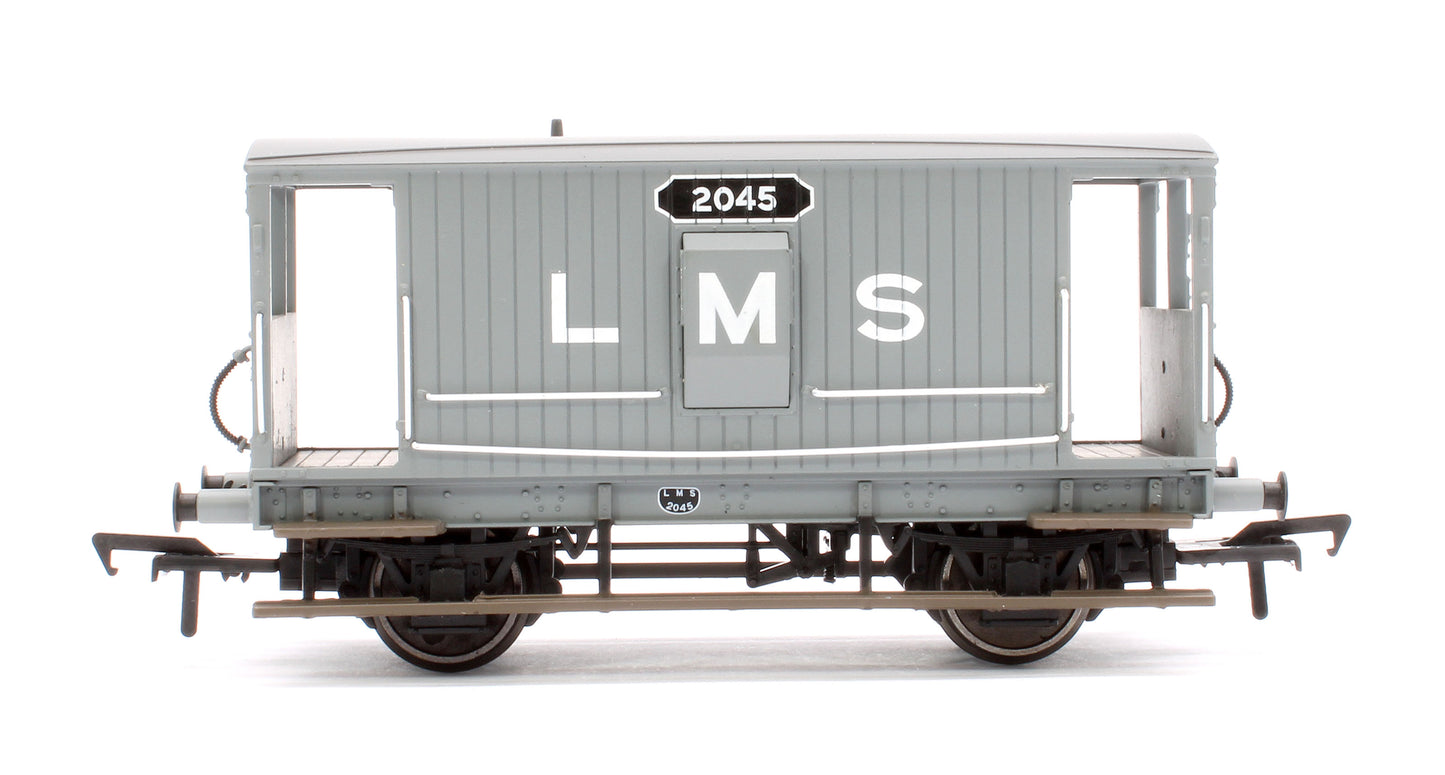 Pre-Owned 38-552 20T Midland Brake Van LMS Grey (With Duckets)