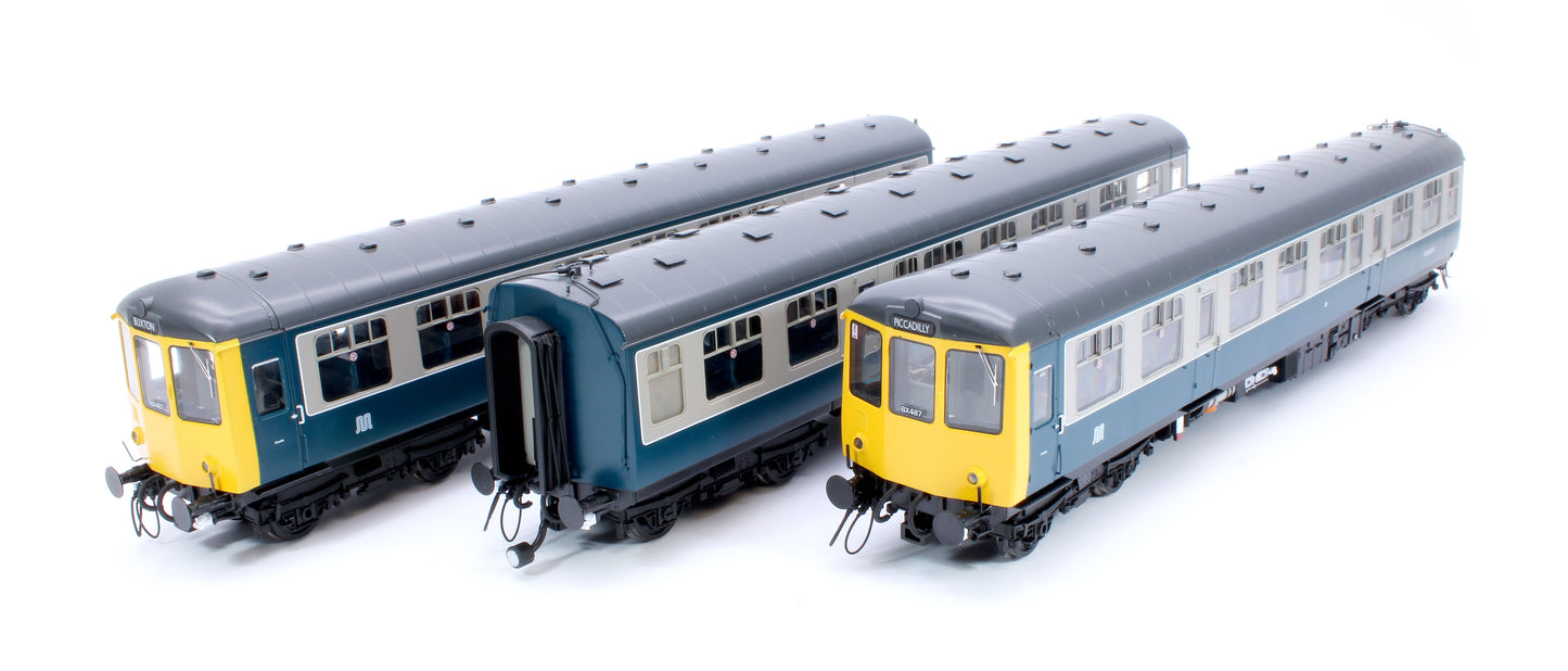 Class 104 3 Car DMU BX487 M53424/M59207/M53434 BR Blue/Grey