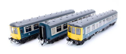 Class 104 3 Car DMU BX487 M53424/M59207/M53434 BR Blue/Grey