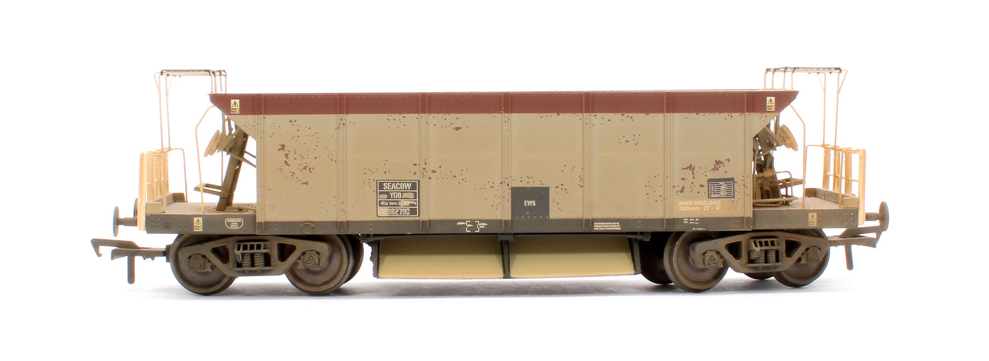 Pre-Owned 40T YGB Seacow Bogie Hopper Wagon EWS Grey & Maroon (KMRC Exclusive) No.DB982790 - Weathered