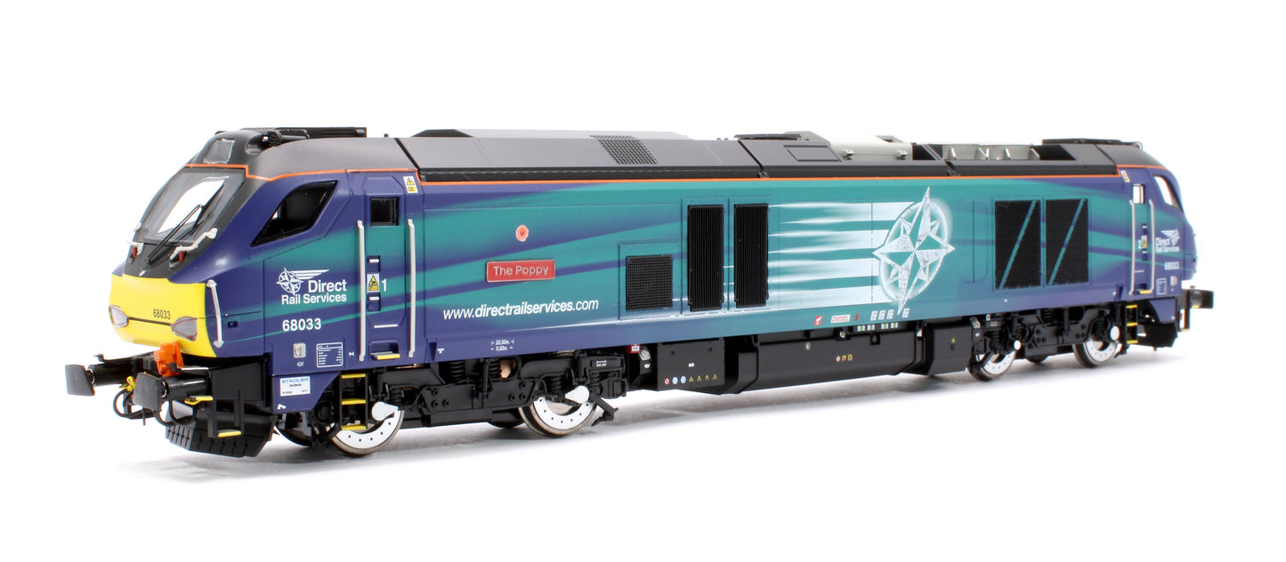 Class 68 "The Poppy" 68033 DRS Compass with Poppy Diesel Locomotive