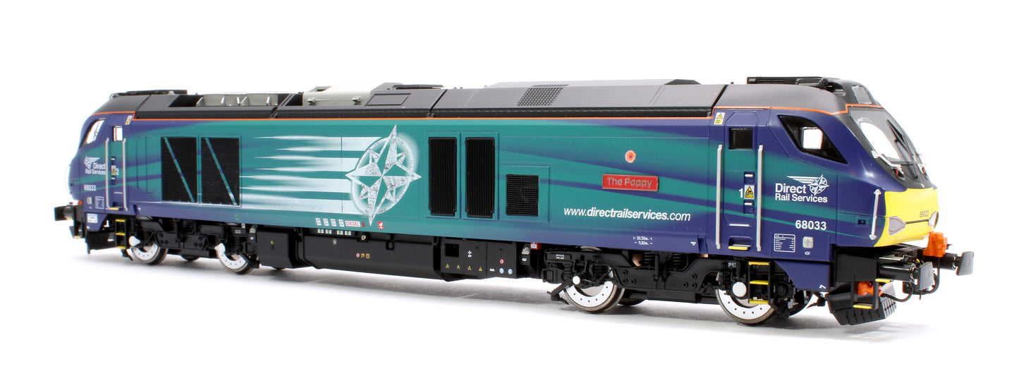 Class 68 "The Poppy" 68033 DRS Compass with Poppy Diesel Locomotive - DCC Fitted