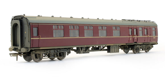 Pre-Owned BR Maroon MK1 Brake Composite Corridor BCK Coach 'M21195' (Weathered)