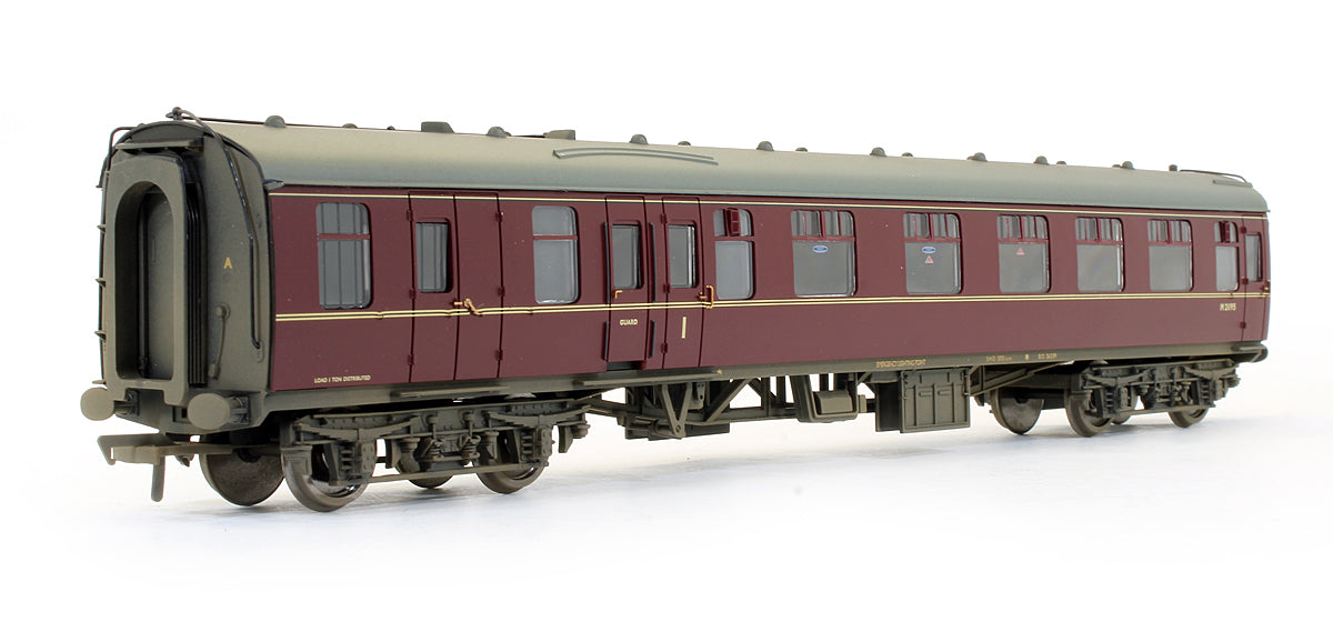 Pre-Owned BR Maroon MK1 Brake Composite Corridor BCK Coach 'M21195' (Weathered)
