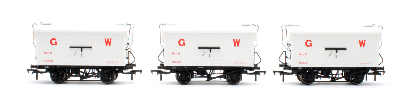 KRM-MICA-OO-B GWR ‘Mica B’ Refrigerated Meat Van - Didcot Preserved Wagons - Pack of 3