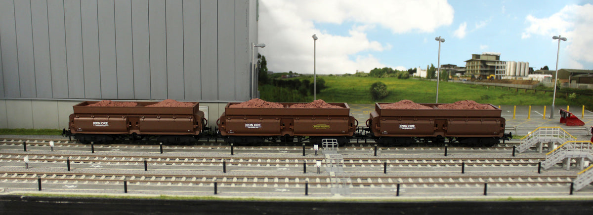 KRM-CON-OO-3G Set of 3 Consett Iron Ore Wagons - Pack G (With Load)