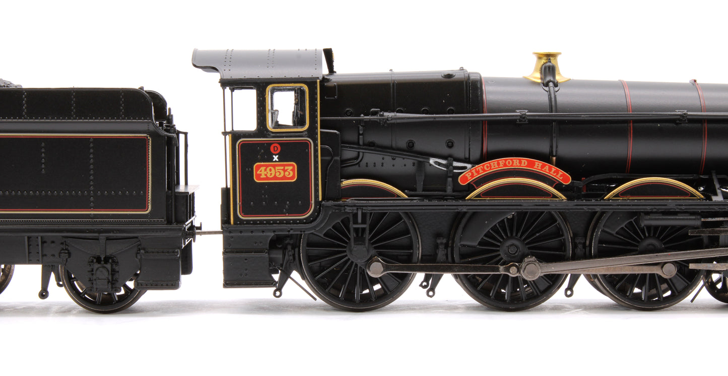 GWR 49XX 'Hall' 4953 'Pitchford Hall' BR Lined Black (Early Emblem) Steam Locomotive