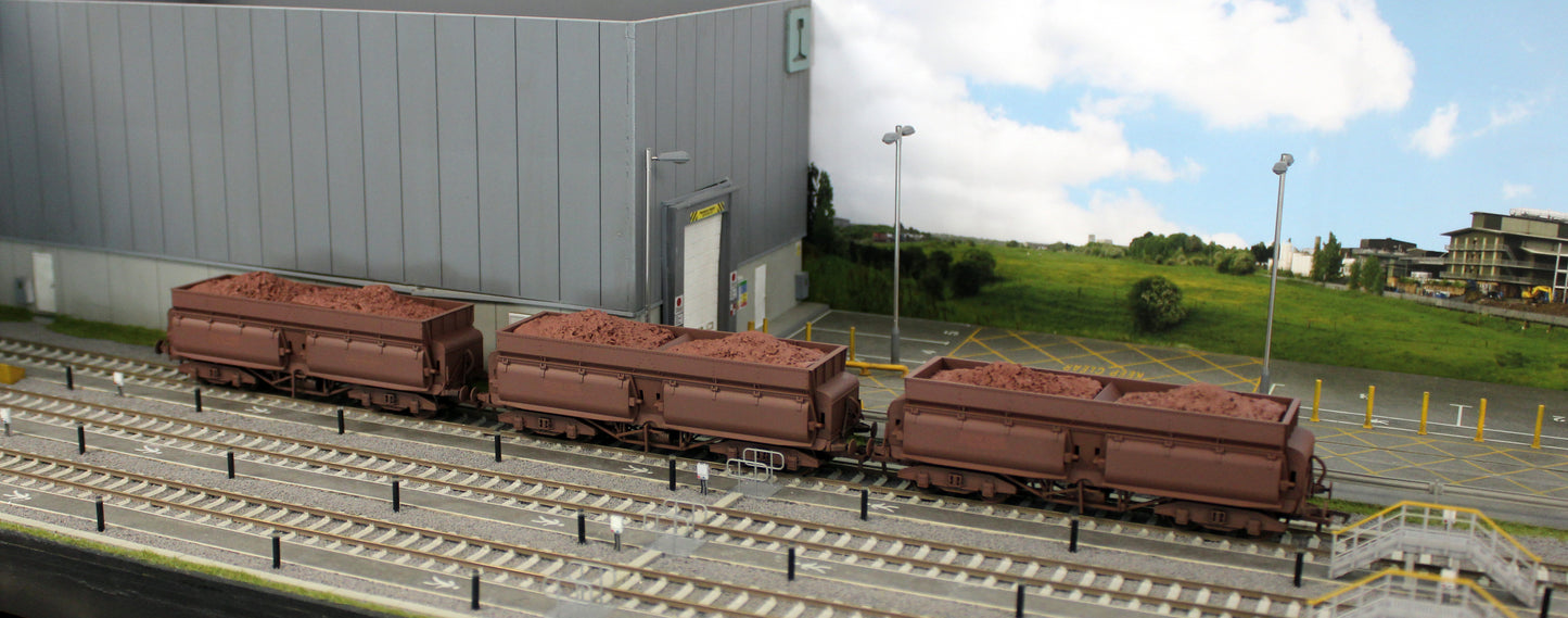 KRM-CON-OO-3G-W Set of 3 Consett Iron Ore Wagons - Pack G (With Load) - Weathered