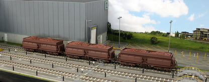 KRM-CON-OO-3G-W Set of 3 Consett Iron Ore Wagons - Pack G (With Load) - Weathered
