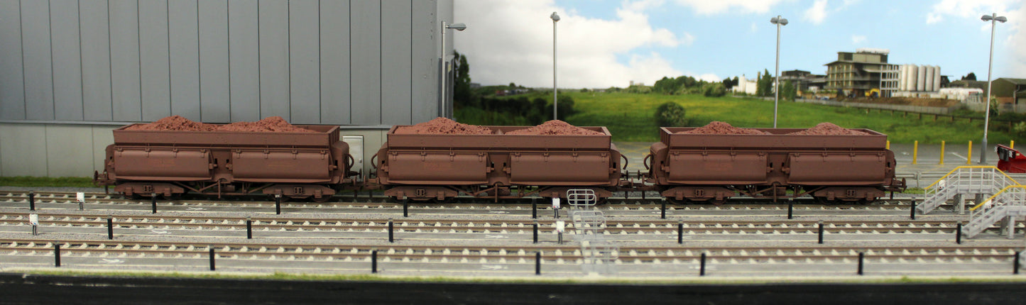 KRM-CON-OO-3G-W Set of 3 Consett Iron Ore Wagons - Pack G (With Load) - Weathered