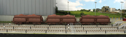 KRM-CON-OO-3G-W Set of 3 Consett Iron Ore Wagons - Pack G (With Load) - Weathered