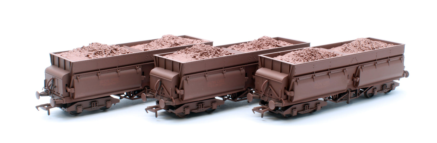 KRM-CON-OO-3G-W Set of 3 Consett Iron Ore Wagons - Pack G (With Load) - Weathered