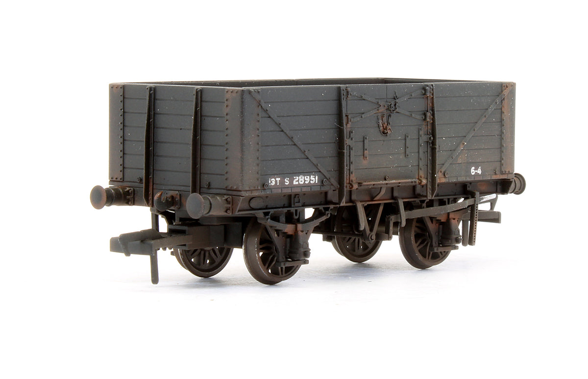 Pre-Owned SECR 1355 7 plank Open Wagon - SR brown (with BR markings) #S28951 - Custom Weathered