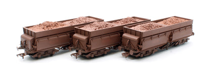 KRM-CON-OO-3H-W Set of 3 Consett Iron Ore Wagons - Pack H (With Load) - Weathered