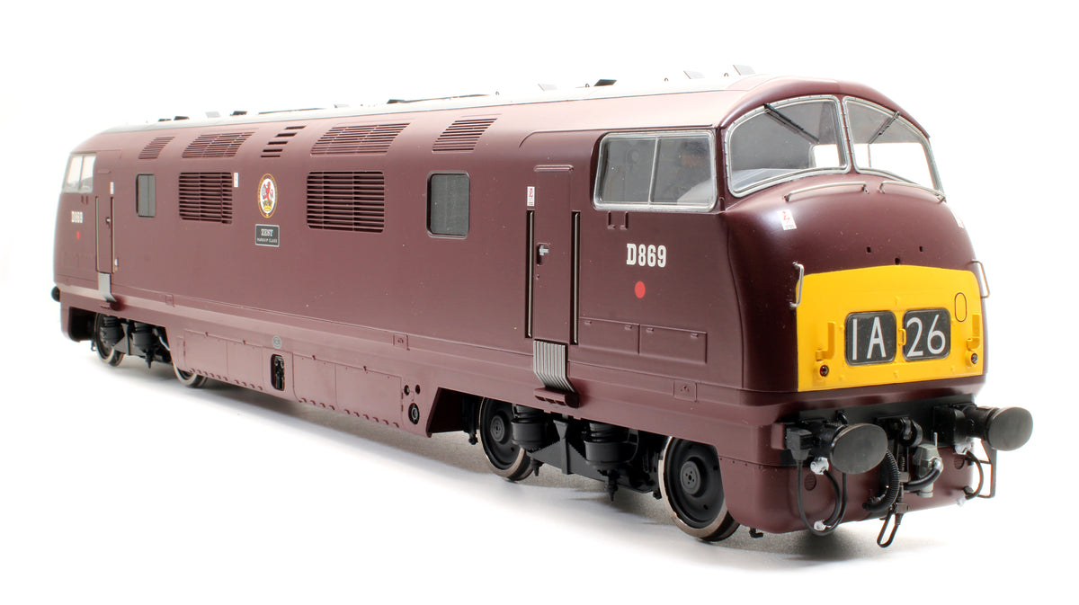 Pre-Owned Class 42 D869 'ZEST' BR Maroon Small Yellow Panel