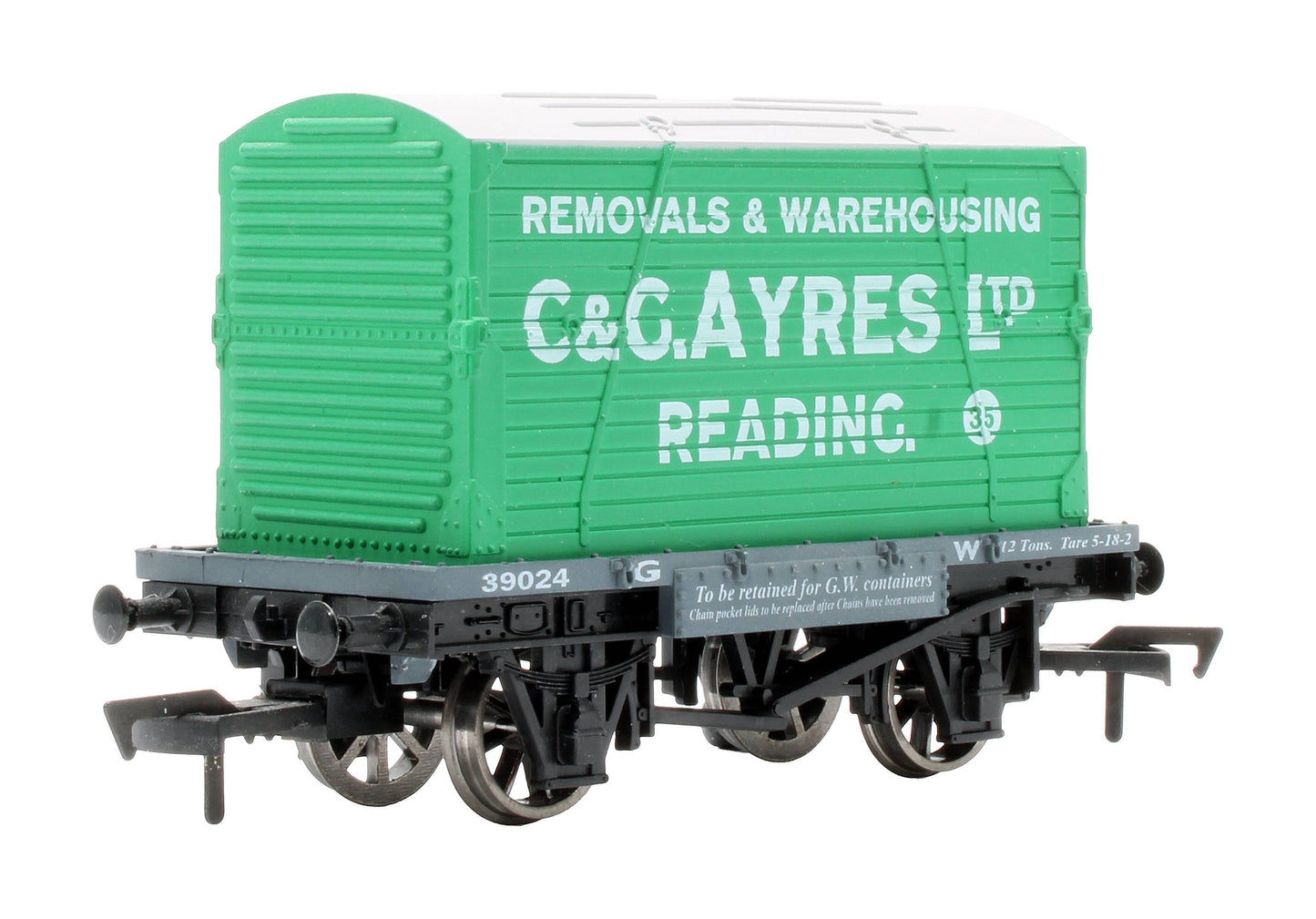 Pre-Owned 4F-037-104 C & G Ayres Conflat Wagon No.39024 & Container