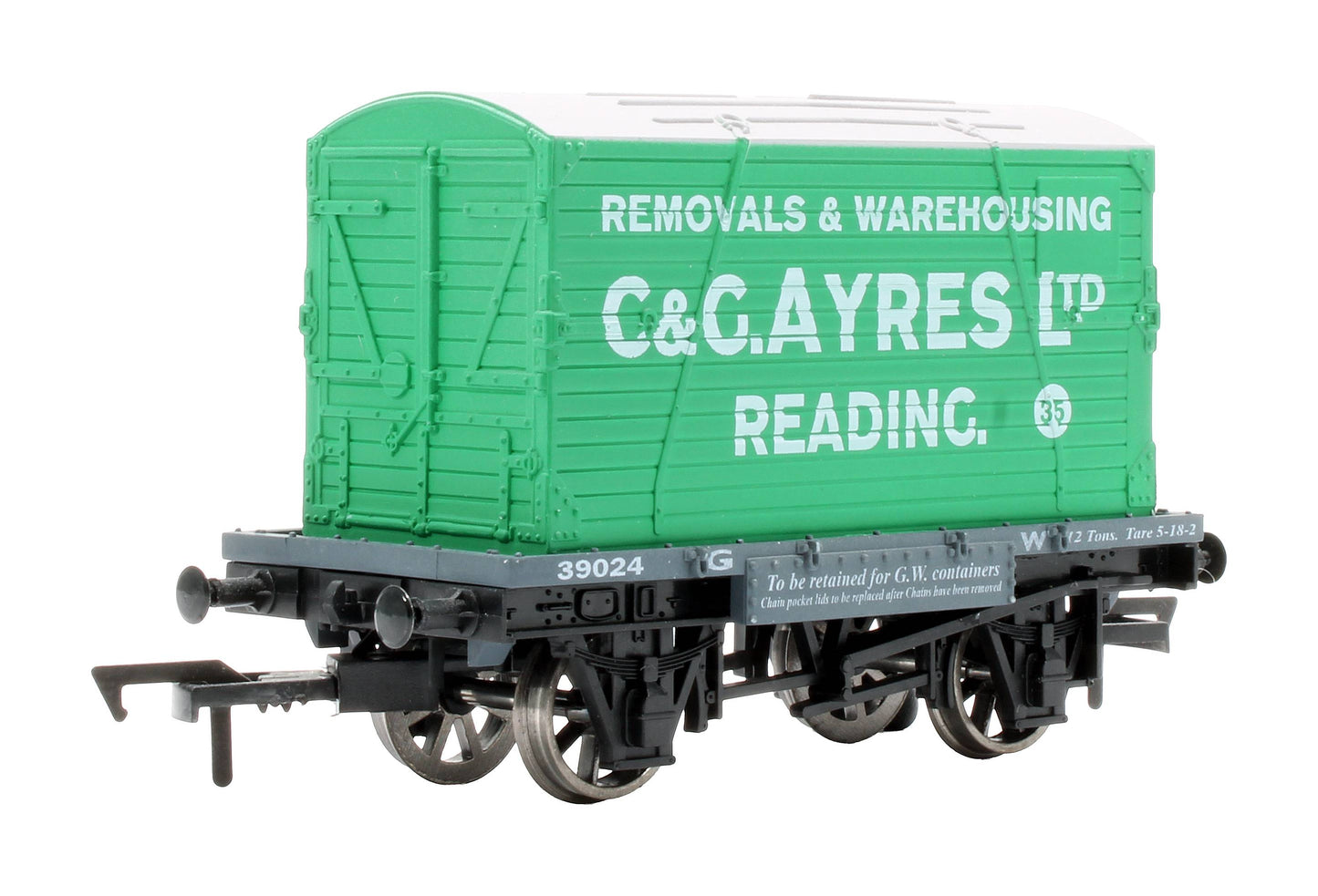 Pre-Owned 4F-037-104 C & G Ayres Conflat Wagon No.39024 & Container
