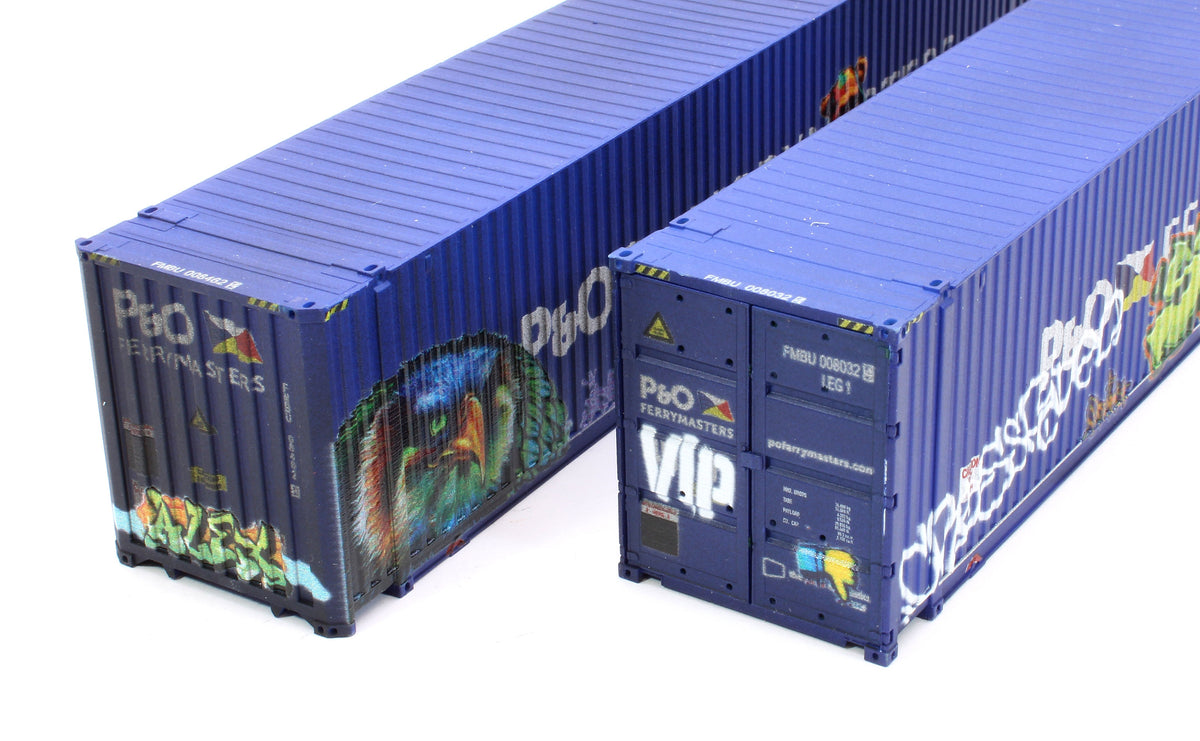 Pre-Owned P&O Ferry Graffiti 45FT High Cube Container Twin Pack
