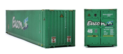 45ft' High Cube Container Eucon - Weathered