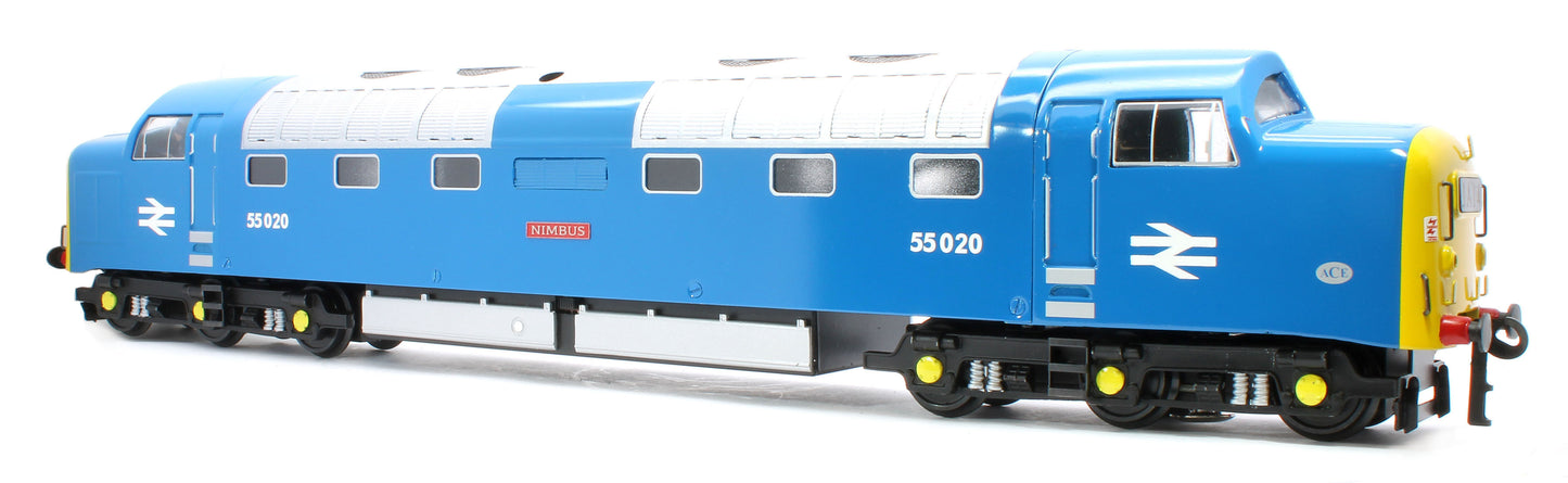 E/41-C2 Class 55 English Electric Deltic "Nimbus" BR Blue Full Yellow Ends No. 55020 Diesel Locomotive