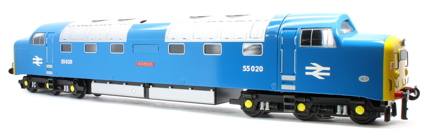 E/41-C2 Class 55 English Electric Deltic "Nimbus" BR Blue Full Yellow Ends No. 55020 Diesel Locomotive