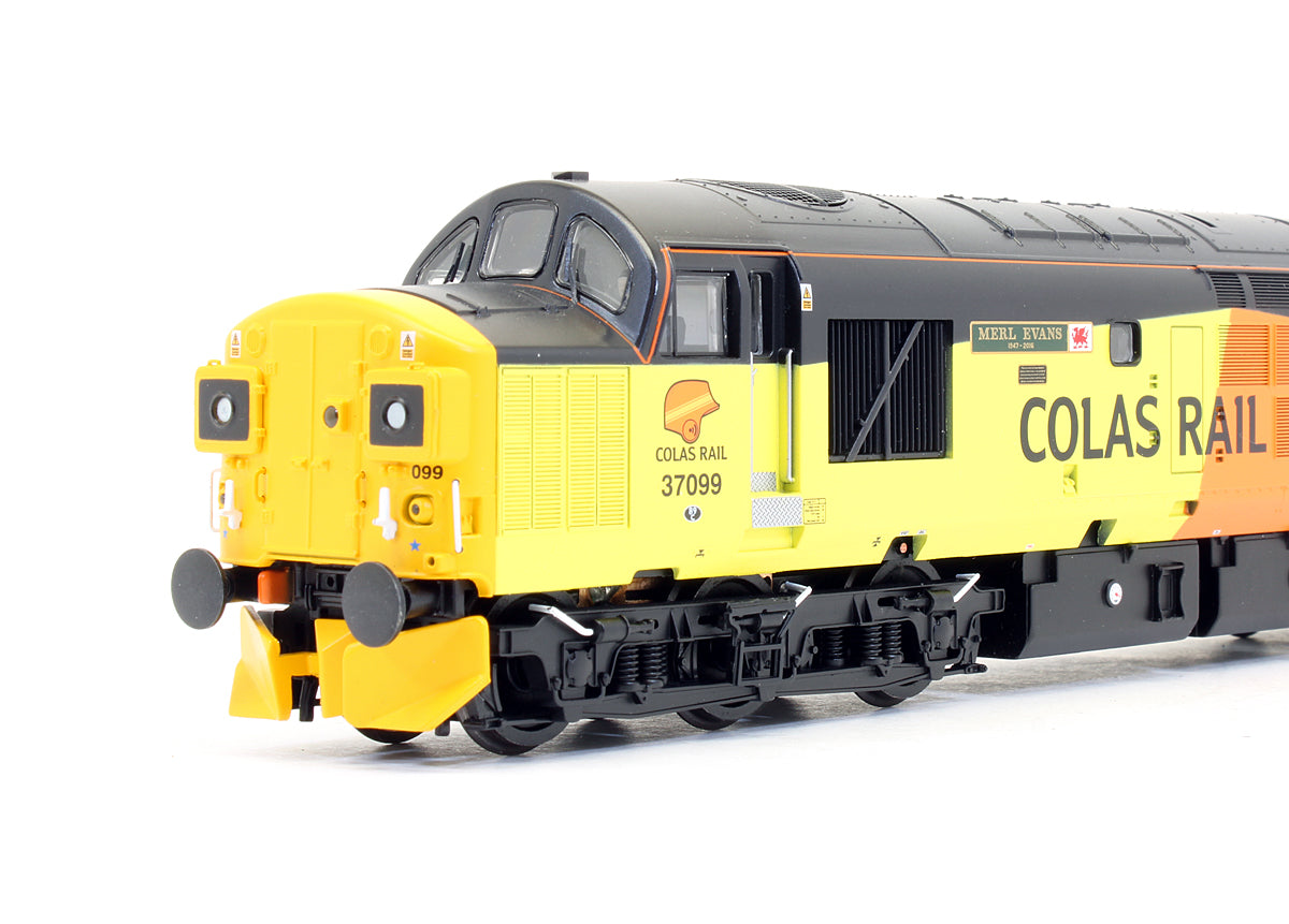 Pre-Owned Class 37/0 37099 'Merl Evans' Colas Diesel Locomotive - DCC Sound