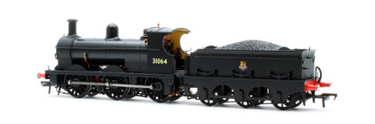 SECR O1 No.31064 British Railways Early Crest Unlined Black Steam Locomotive - DCC Sound