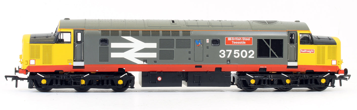 Pre-Owned Twin Pack Class 37/5 British Steel Blue 'Teeside Steelmaster' 37501 & Class 37/5 Railfreight Red Stripe 'British Steel Teeside' (Exclusive Edition)