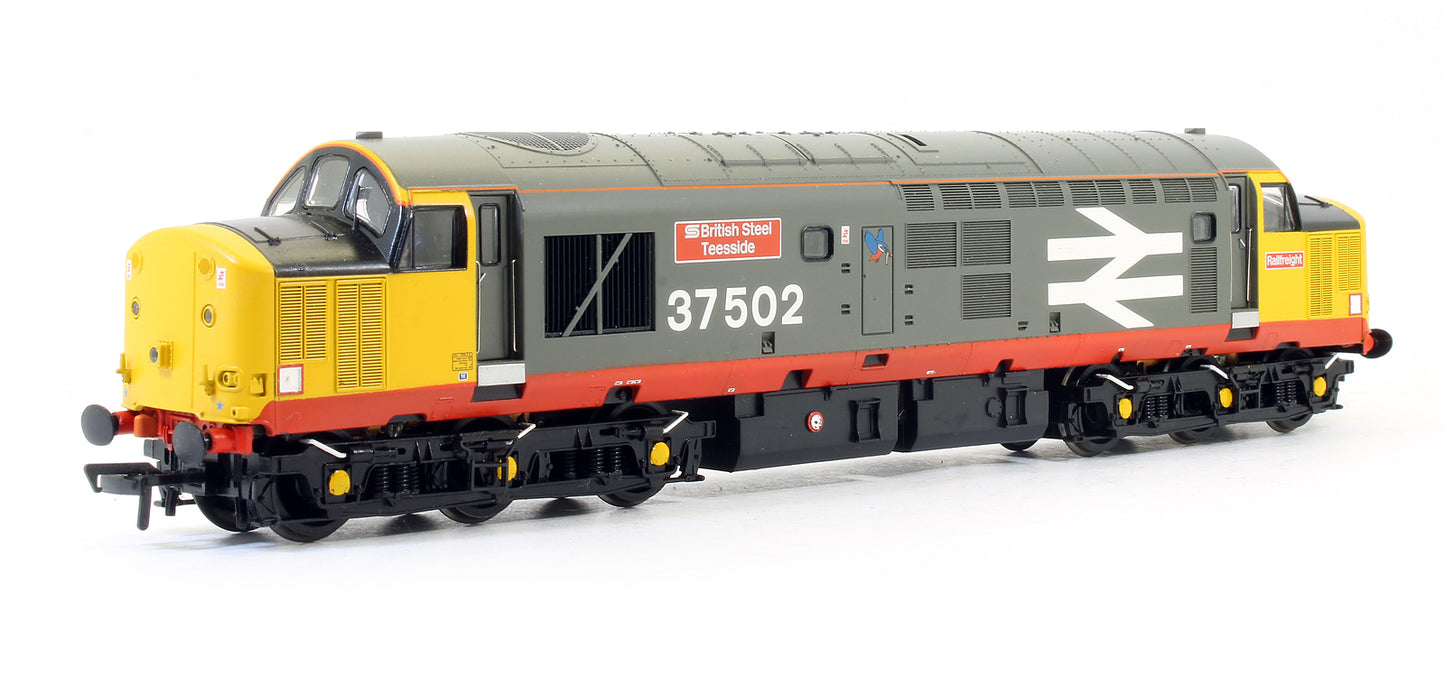 Pre-Owned Twin Pack Class 37/5 British Steel Blue 'Teeside Steelmaster' 37501 & Class 37/5 Railfreight Red Stripe 'British Steel Teeside' (Exclusive Edition)