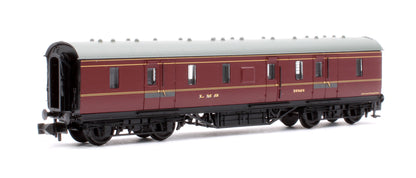 LMS Stanier 50ft Full Brake LMS Crimson Lake No.31027