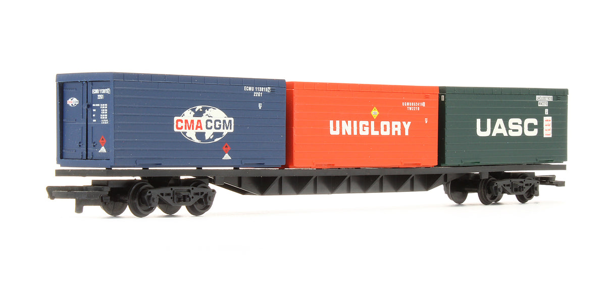 Pre-Owned Container Wagon With 3 x 20ft Containers 'CMA CGM - Uniglory - UASC'