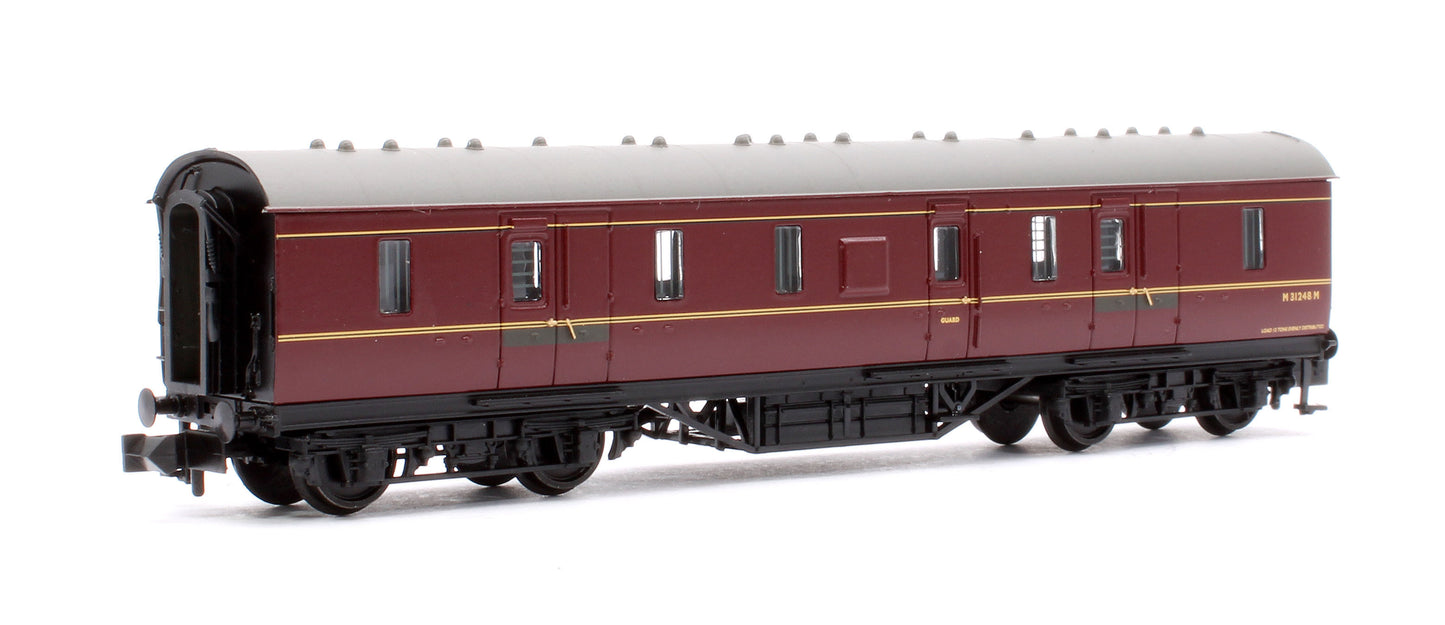 LMS Stanier 50ft Full Brake BR Maroon No.M31248M