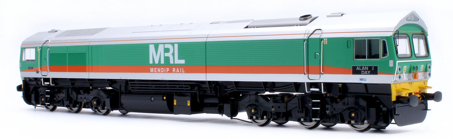 Class 59 59002 MRL Green/Orange Alan J Day Diesel Locomotive - DCC Sound