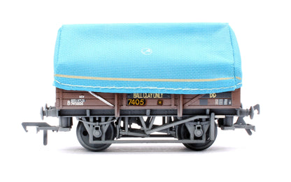 5 Plank China Clay Wagon BR Bauxite (TOPS) With Hood B743806 - Weathered