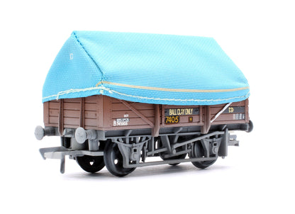 5 Plank China Clay Wagon BR Bauxite (TOPS) With Hood B743806 - Weathered