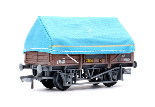 5 Plank China Clay Wagon BR Bauxite (TOPS) With Hood B743029 - Weathered