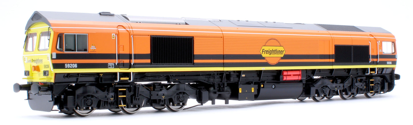 Class 59 59206 Freightliner Orange John F Yeoman Diesel Locomotive - DCC Sound & Smoke Fitted