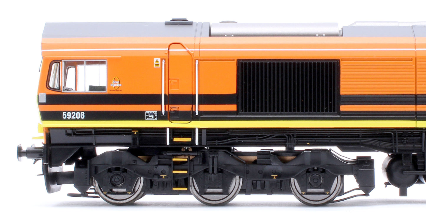 Class 59 59206 Freightliner Orange John F Yeoman Diesel Locomotive - DCC Sound & Smoke Fitted