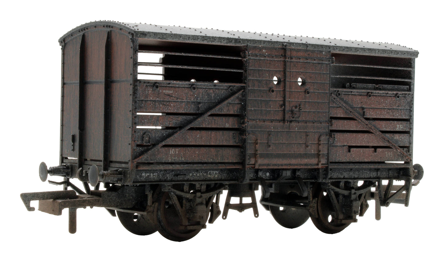 Pre-Owned 10T BR Bauxite (Ex-SR) Bulleid Cattle Wagon No.S52347 - Weathered