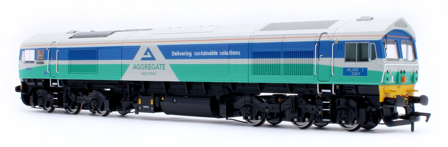 Class 59 Aggregate Industries 59002 Alan J Day Diesel Locomotive - DCC Sound & Smoke Fitted
